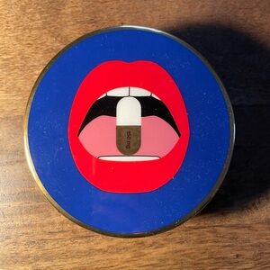 Jonathan Adler - FULL DOSE BOX - Lips + Pill Gold Gilded Porcelain Container